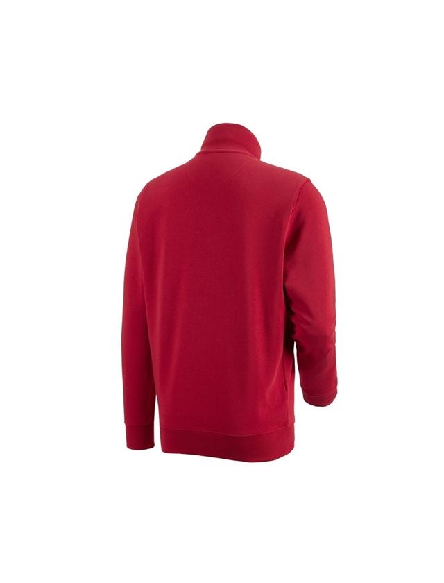 Shirts & Co.: e.s. ZIP-Sweatshirt poly cotton + rot 1