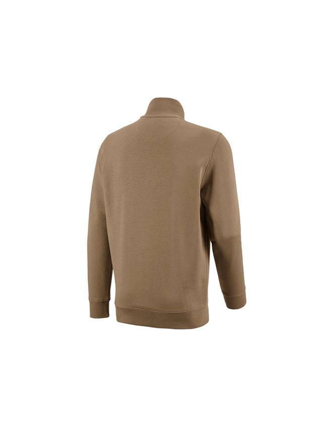 Shirts & Co.: e.s. ZIP-Sweatshirt poly cotton + khaki 1