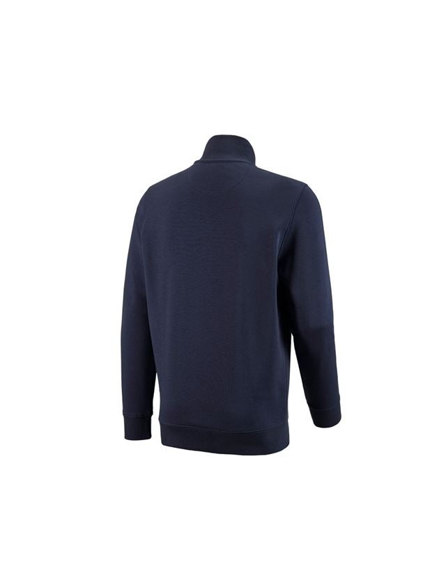Thèmes: e.s. Sweatshirt ZIP poly cotton + bleu foncé 1