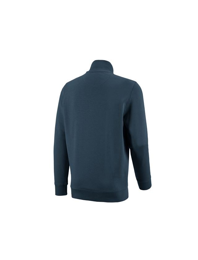 Shirts & Co.: e.s. ZIP-Sweatshirt poly cotton + seeblau 1