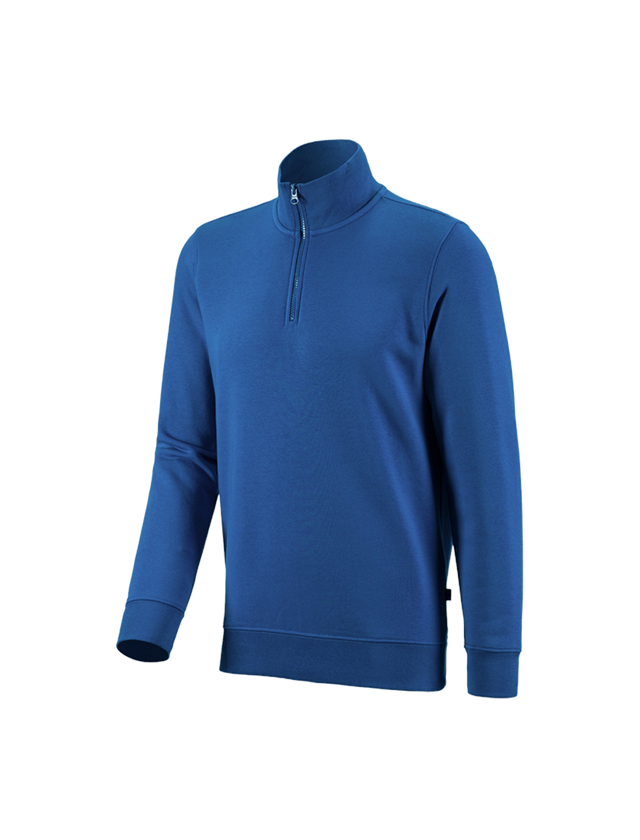 Themen: e.s. ZIP-Sweatshirt poly cotton + enzianblau
