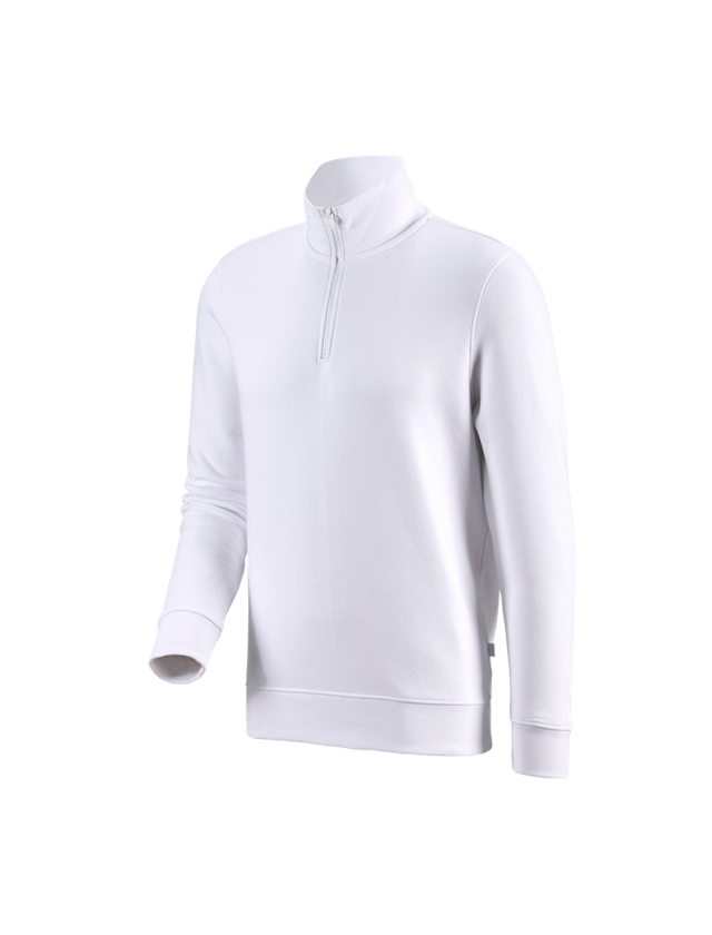 Shirts & Co.: e.s. ZIP-Sweatshirt poly cotton + weiß