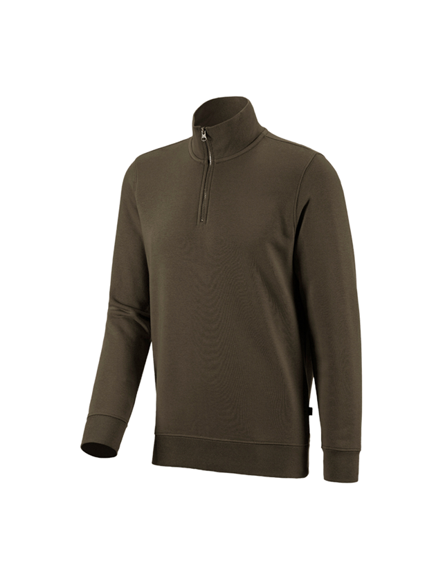Shirts, Pullover & more: e.s. ZIP-sweatshirt poly cotton + olive
