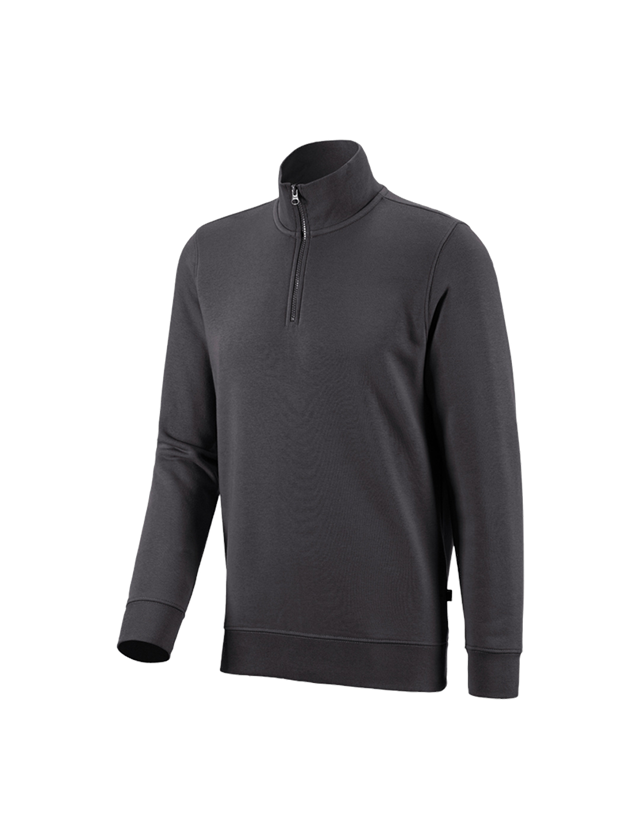 Shirts & Co.: e.s. ZIP-Sweatshirt poly cotton + anthrazit 1