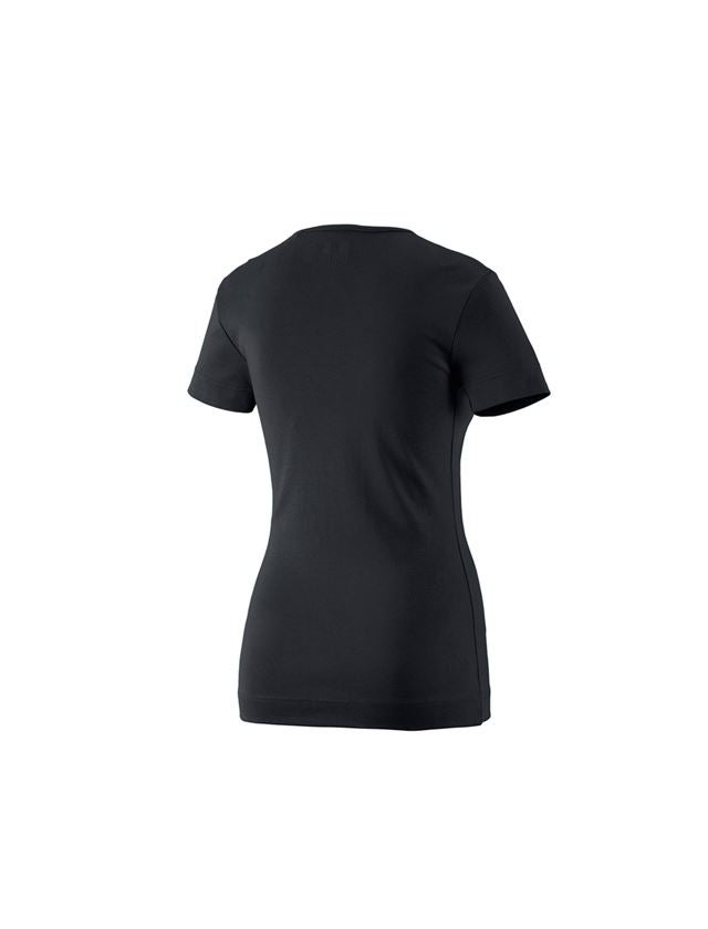 Thèmes: e.s. T-shirt cotton V-Neck, femmes + noir 1