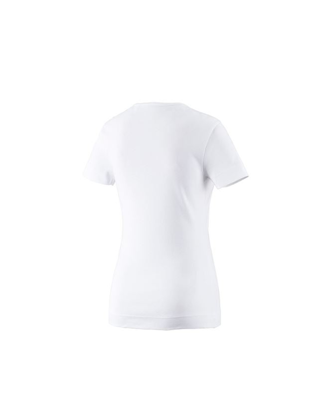 Shirts, Pullover & more: e.s. T-shirt cotton V-Neck, ladies' + white 1