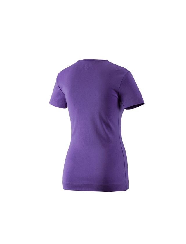 Shirts, Pullover & more: e.s. T-shirt cotton V-Neck, ladies' + purple 1