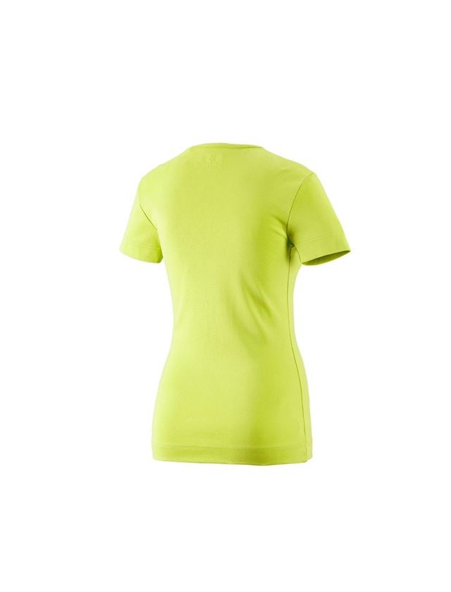 Plumbers / Installers: e.s. T-shirt cotton V-Neck, ladies' + maygreen 1