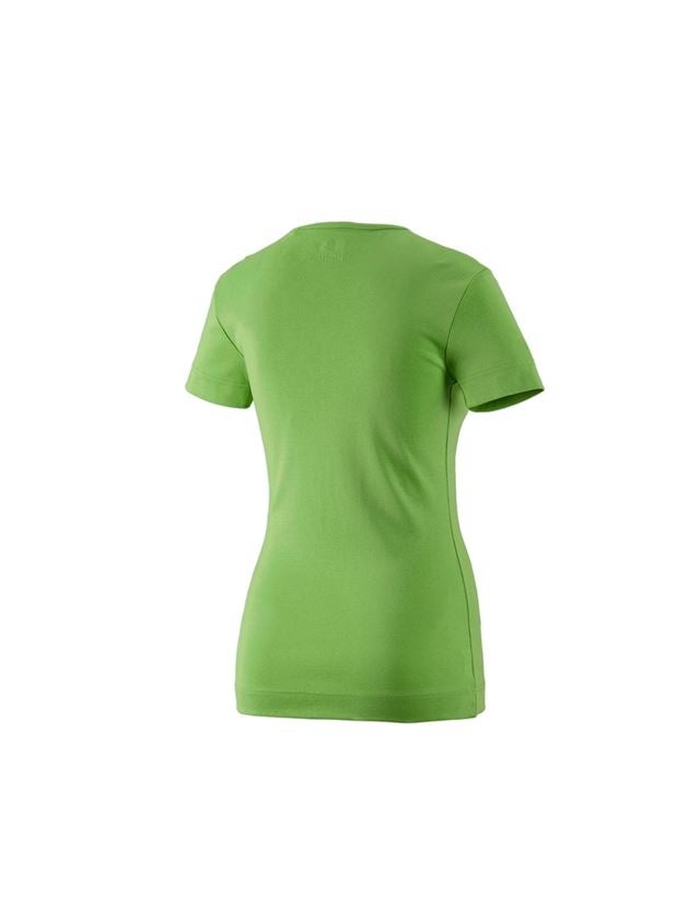 Hauts: e.s. T-shirt cotton V-Neck, femmes + vert d'eau 1