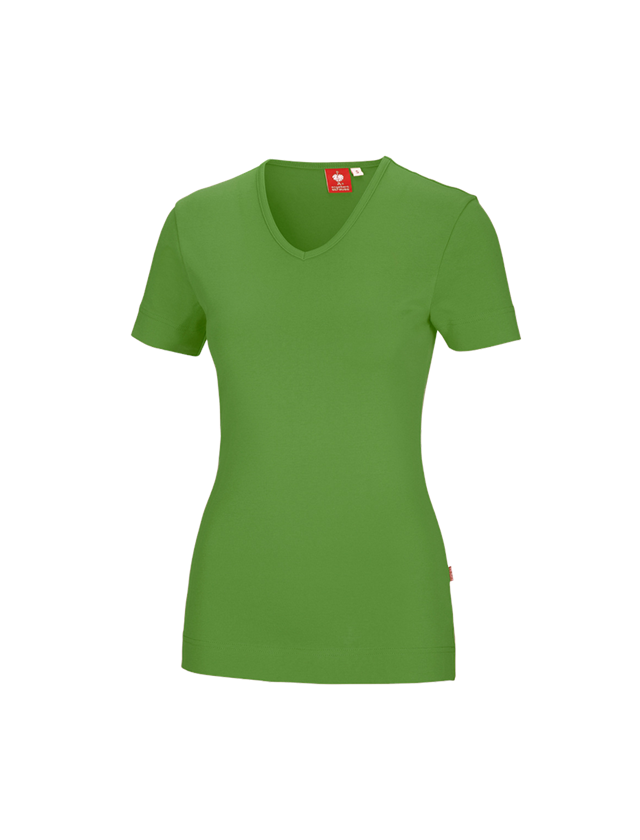 Themen: e.s. T-Shirt cotton V-Neck, Damen + seegrün