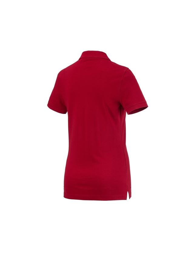 Shirts & Co.: e.s. Polo-Shirt cotton, Damen + feuerrot 1