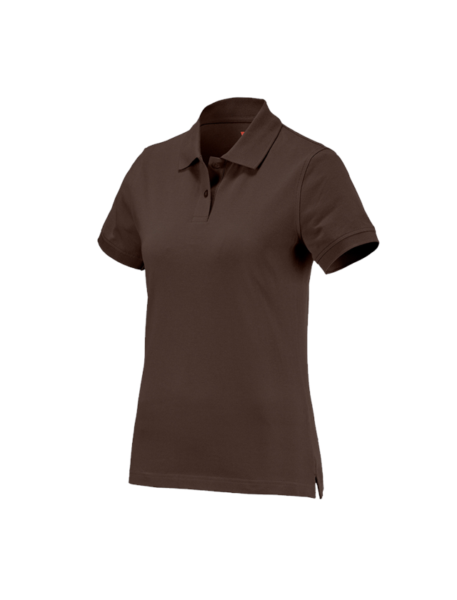 Shirts, Pullover & more: e.s. Polo shirt cotton, ladies' + chestnut