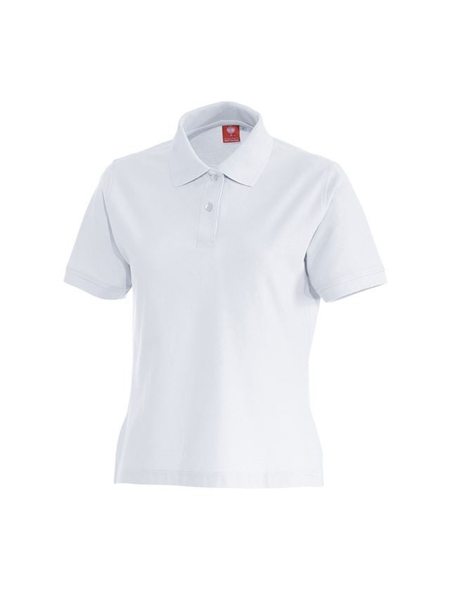 Themen: e.s. Polo-Shirt cotton, Damen + weiß