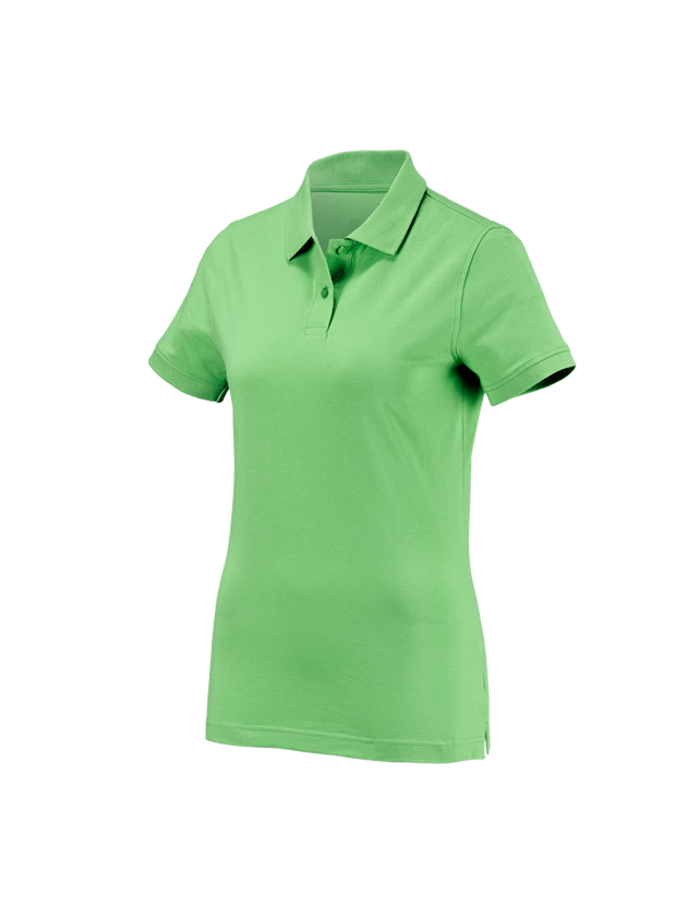 Shirts & Co.: e.s. Polo-Shirt cotton, Damen + apfelgrün