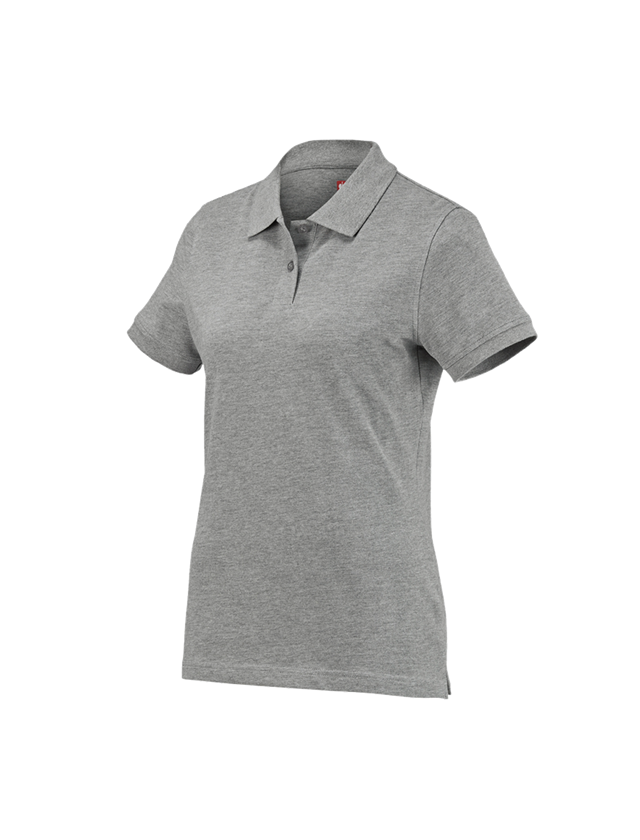 Topics: e.s. Polo shirt cotton, ladies' + grey melange