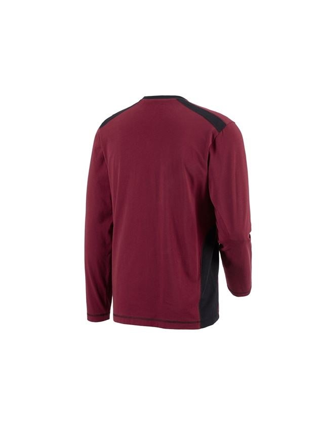 Shirts, Pullover & more: Long sleeve cotton e.s.active + bordeaux/black 1
