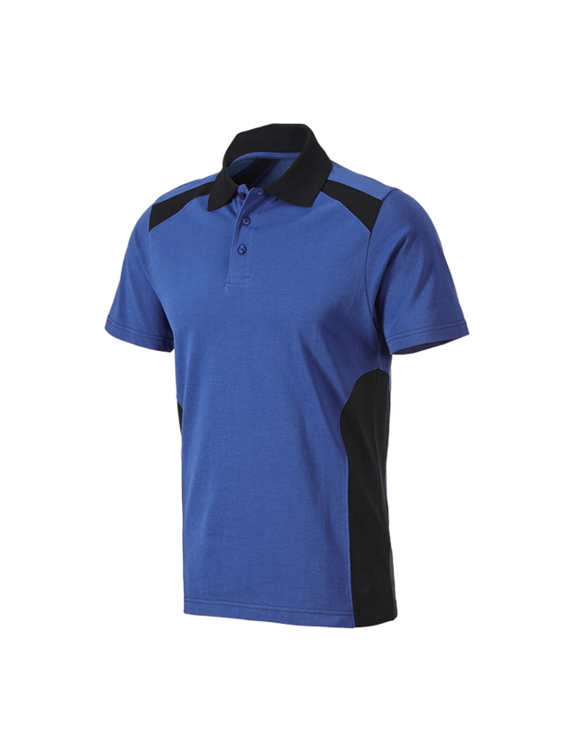 Shirts & Co.: Polo-Shirt cotton e.s.active + kornblau/schwarz 2