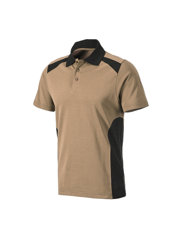Shirts & Co.: Polo-Shirt cotton e.s.active + khaki/schwarz 1