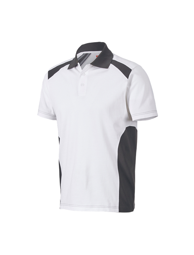 Shirts & Co.: Polo-Shirt cotton e.s.active + weiß/anthrazit 2