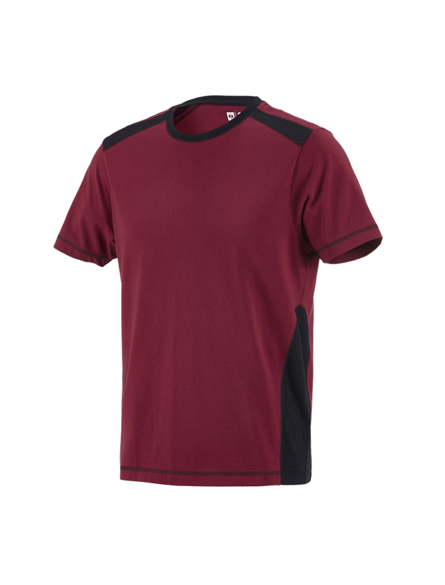 Shirts, Pullover & more: T-shirt cotton e.s.active + bordeaux/black