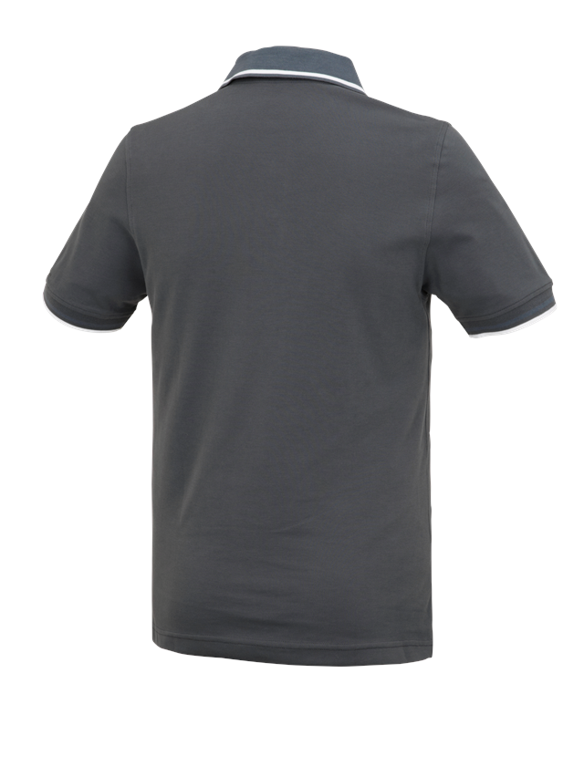 Shirts & Co.: e.s. Polo-Shirt cotton Deluxe Colour + anthrazit/zement 3