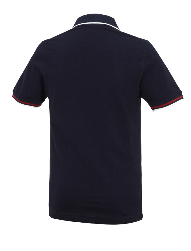 Shirts, Pullover & more: e.s. Polo shirt cotton Deluxe Colour + navy/red 3
