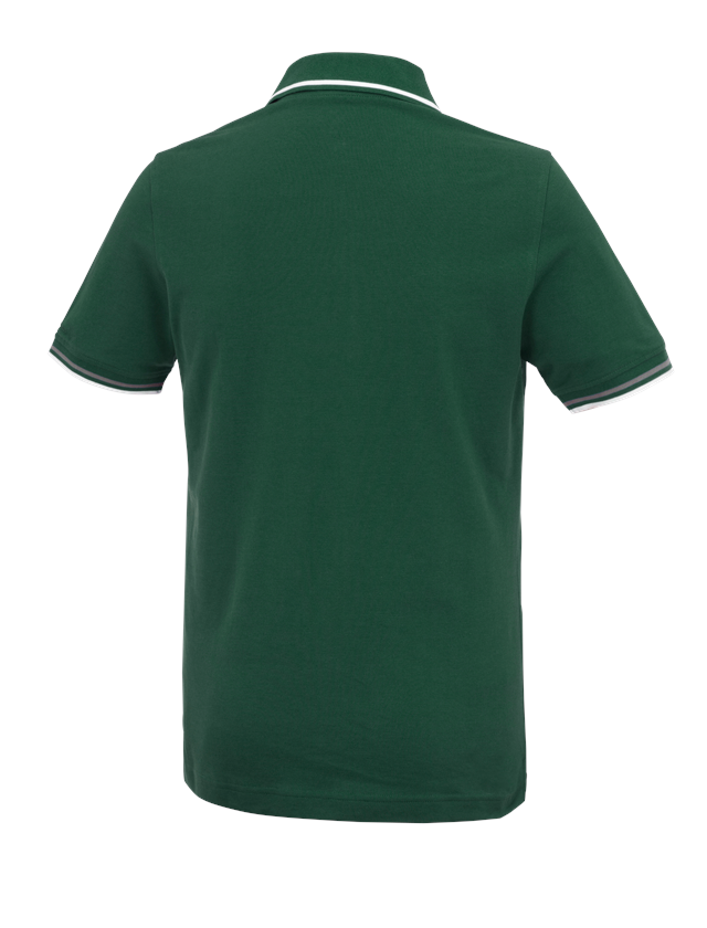 Shirts, Pullover & more: e.s. Polo shirt cotton Deluxe Colour + green/aluminium 1