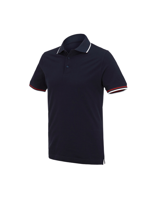 Shirts, Pullover & more: e.s. Polo shirt cotton Deluxe Colour + navy/red 2