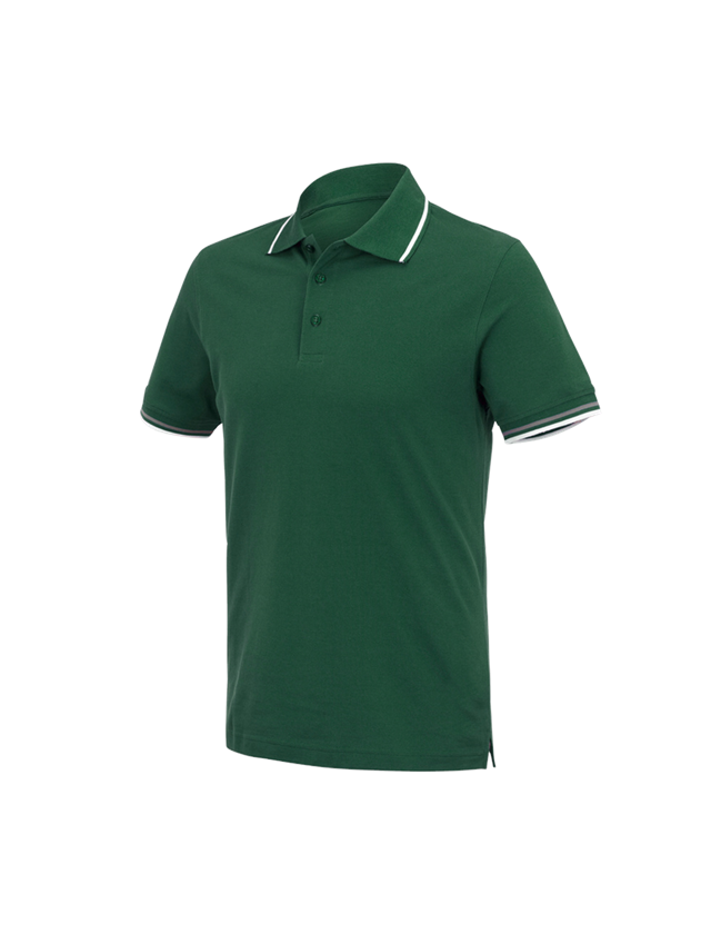 Shirts, Pullover & more: e.s. Polo shirt cotton Deluxe Colour + green/aluminium