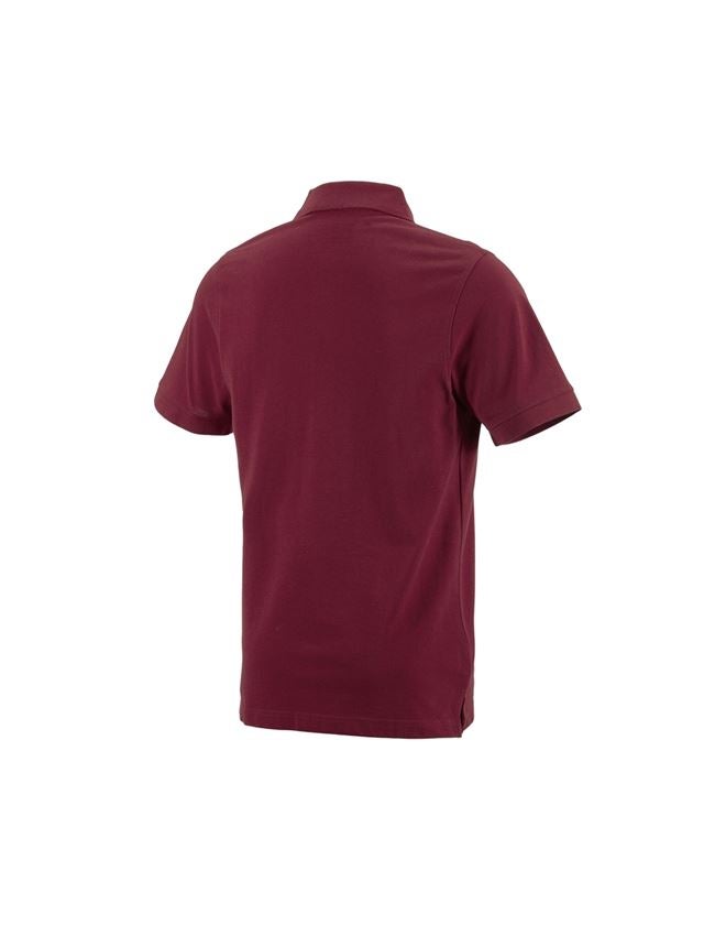 Shirts, Pullover & more: e.s. Polo shirt cotton + bordeaux 1