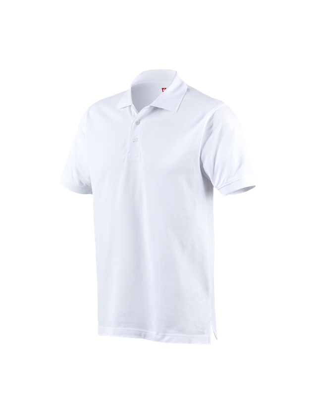 Shirts, Pullover & more: e.s. Polo shirt cotton + white