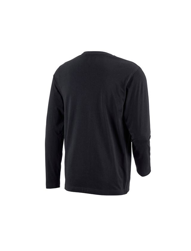 Shirts & Co.: e.s. Longsleeve cotton + schwarz 1
