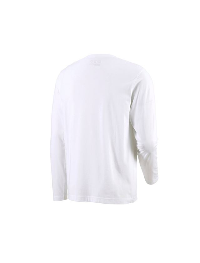 Shirts & Co.: e.s. Longsleeve cotton + weiß 1