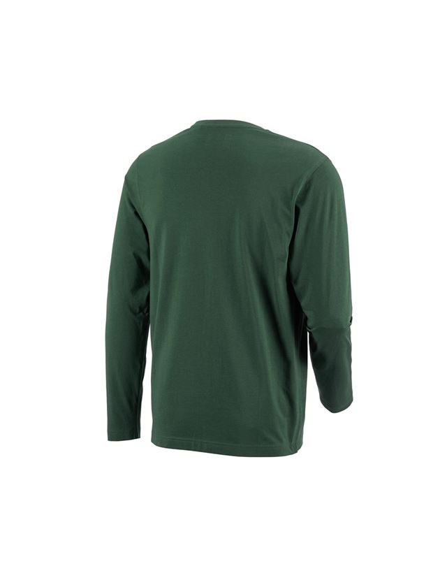 Shirts & Co.: e.s. Longsleeve cotton + grün 1