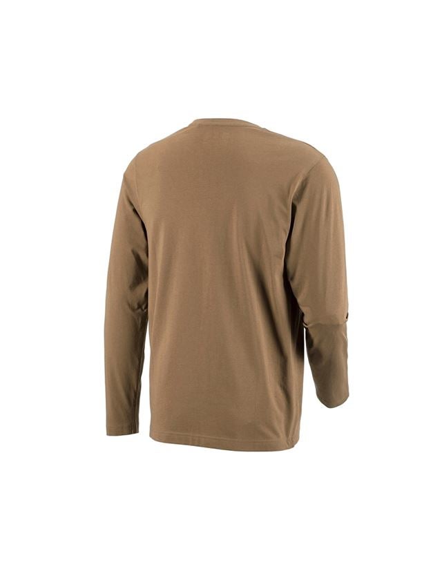 Shirts & Co.: e.s. Longsleeve cotton + khaki 1