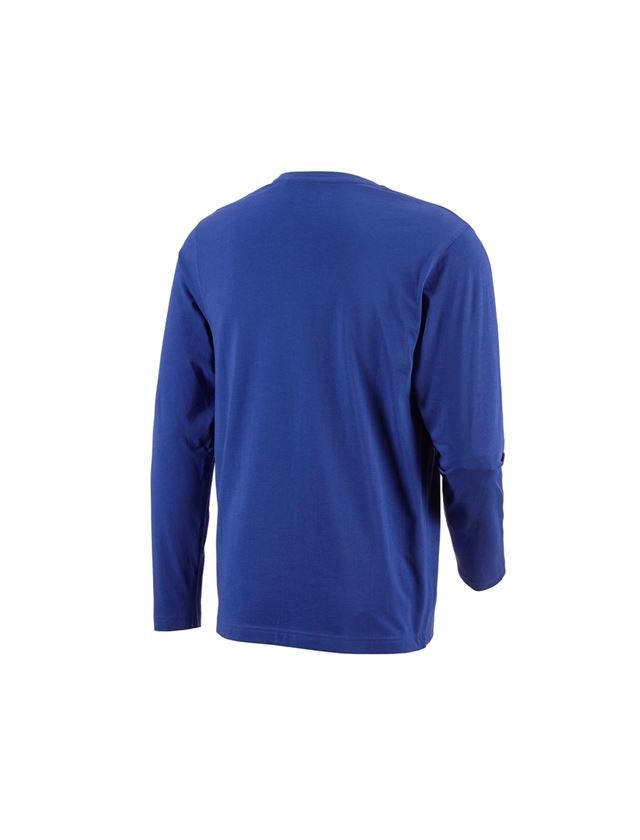 Shirts & Co.: e.s. Longsleeve cotton + kornblau 1