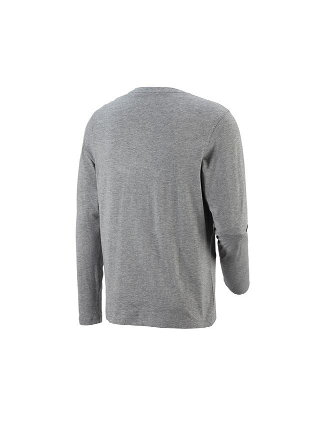 Shirts & Co.: e.s. Longsleeve cotton + graumeliert 2