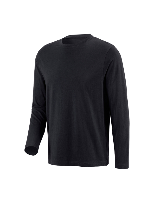 Shirts, Pullover & more: e.s. Long sleeve cotton + black