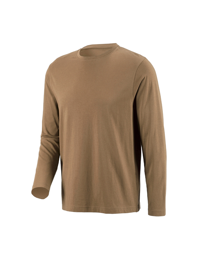 Shirts, Pullover & more: e.s. Long sleeve cotton + khaki