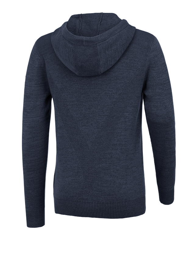 Shirts, Pullover & more: e.s. Knitted hoody + midnightblue melange 3