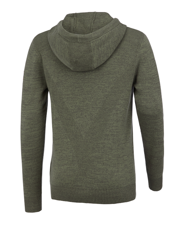 Shirts, Pullover & more: e.s. Knitted hoody + thyme melange 3