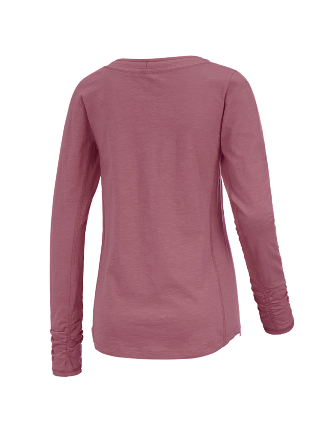 Shirts & Co.: e.s. Longsleeve cotton slub, Damen + altrosa 1
