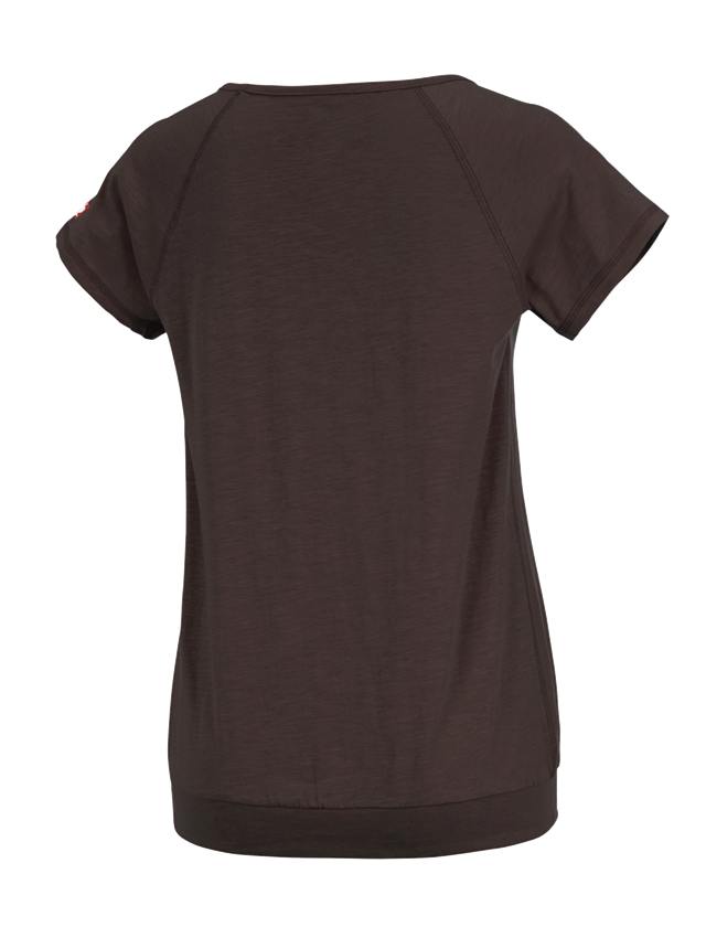 Shirts & Co.: e.s. T-Shirt cotton slub, Damen + kastanie 1