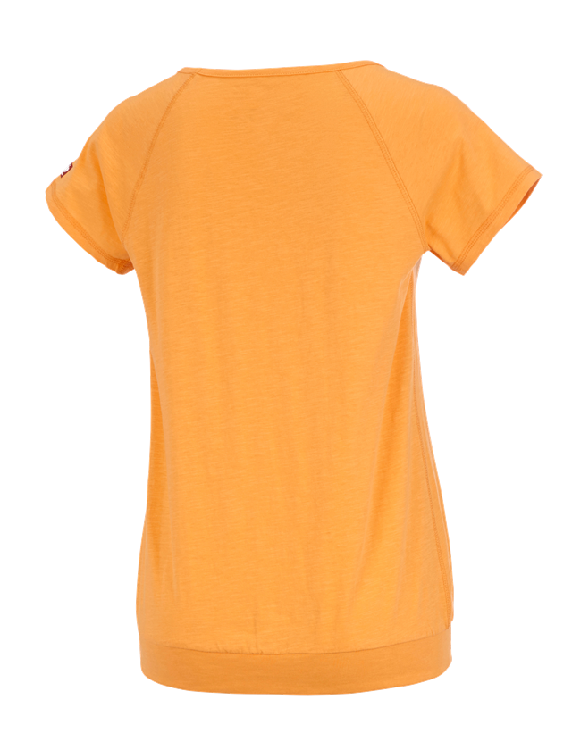 Shirts & Co.: e.s. T-Shirt cotton slub, Damen + hellorange 1