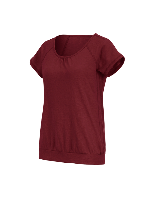 Shirts & Co.: e.s. T-Shirt cotton slub, Damen + rubin
