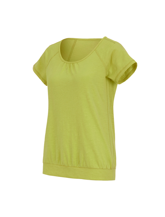 Shirts & Co.: e.s. T-Shirt cotton slub, Damen + maigrün