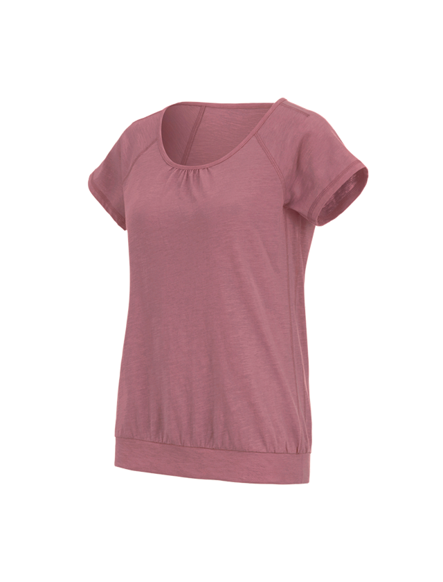 Shirts & Co.: e.s. T-Shirt cotton slub, Damen + altrosa