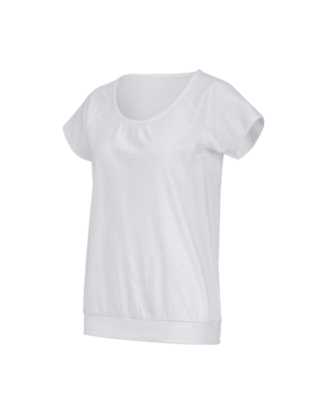 Themen: e.s. T-Shirt cotton slub, Damen + weiß