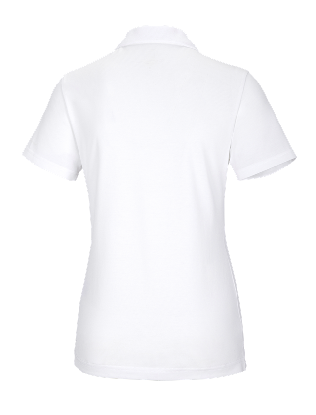 Themen: e.s. Funktions Polo-Shirt poly cotton, Damen + weiß 1