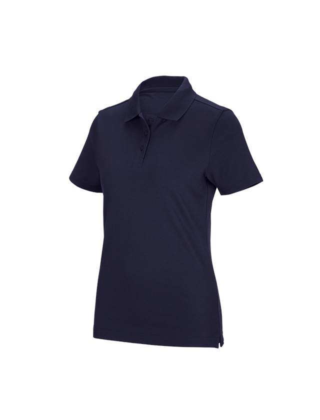 Themen: e.s. Funktions Polo-Shirt poly cotton, Damen + dunkelblau 2